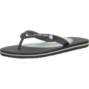 Quiksilver Boy’s Unisex-Child Molokai Art Youth Sandal Flip-Flop(Black 7)
