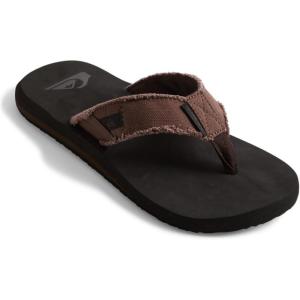 Quiksilver Men’s Flip Flop Sandals , Brown Sole Black Upper Brown , 8 US
