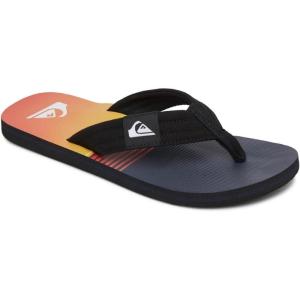 Quiksilver Men’s Flip Flop(Black Black Orange)
