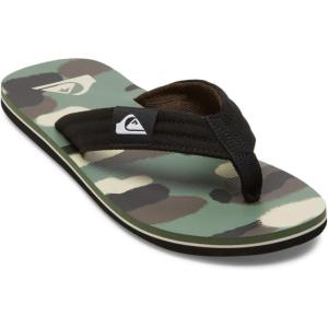 Quiksilver Men’s Flip Flop(Black Brown Green)