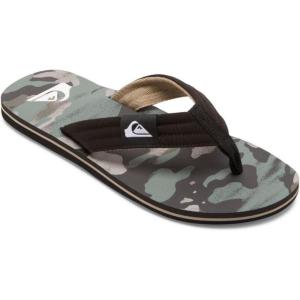 Quiksilver Men’s Flip Flop(Black/Green)