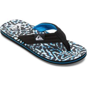 Quiksilver Men’s Flip Flop(Black/White Blue)