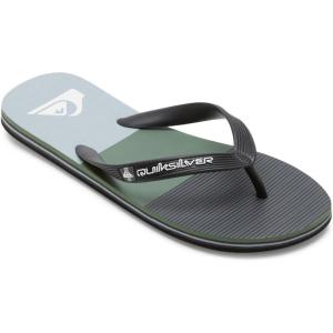 Quiksilver Men’s Flip-Flop Sandal(Black Grey Green)