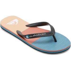 Quiksilver Men’s Flip-Flop Sandal(Black Orange Orange)