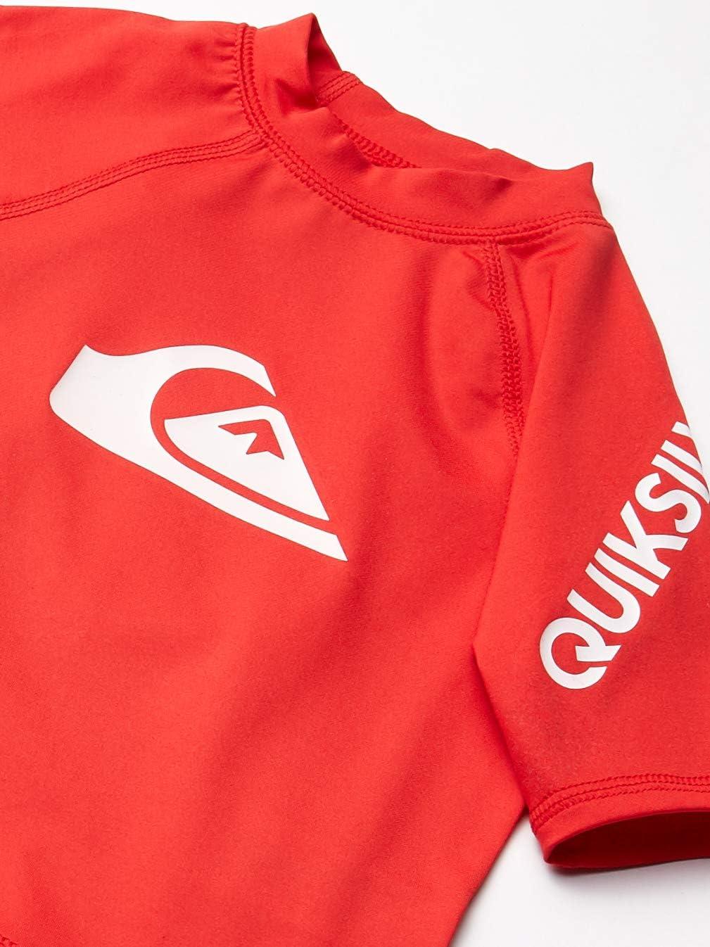 image:imageQuiksilver Boys All Time Short Sleeve Rashguard Surf ShirtHigh Risk Red