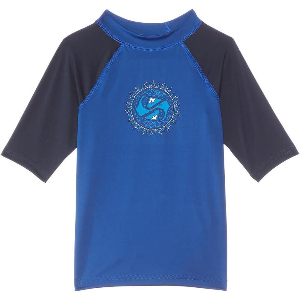 image:imageQuiksilver Boys Age 27 Everyday Short Sleeve UV RashguardNavyBlue