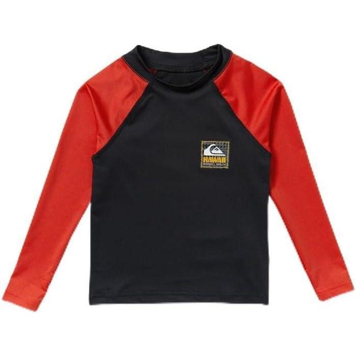 image:imageQuiksilver Boys Age 27 Hawaii Badge UV Long Sleeve RashguardHigh Risk Red