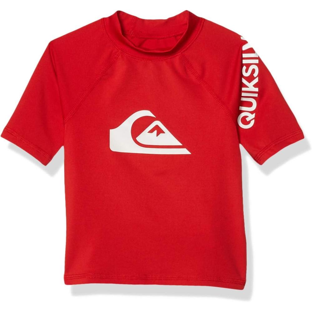 image:imageQuiksilver Boys All Time Short Sleeve Rashguard Surf ShirtHigh Risk Red