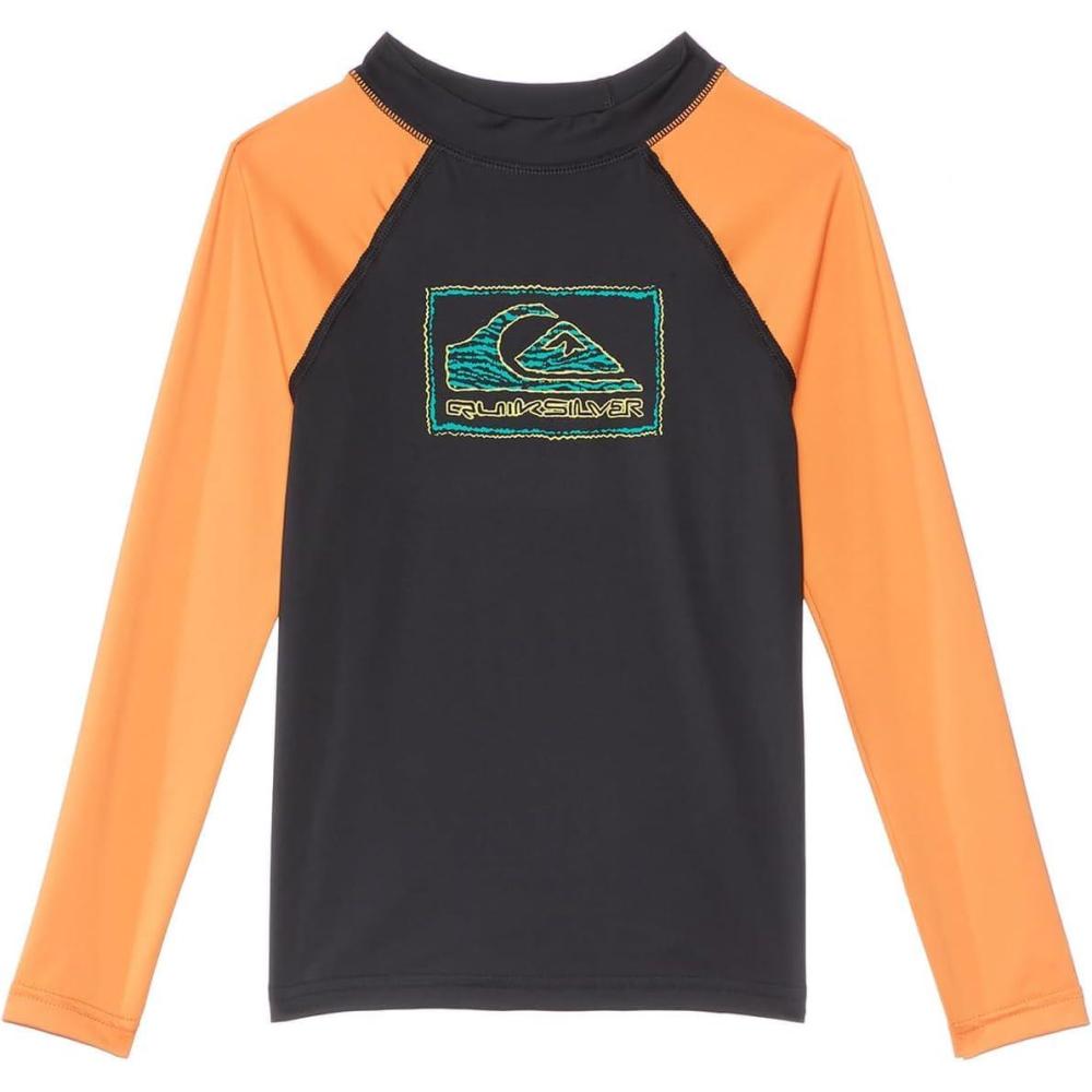 image:imageQuiksilver Boys Everyday UPF50 Long Sleeve ToddlerLittle Kids BlackTangerine 3 Toddler