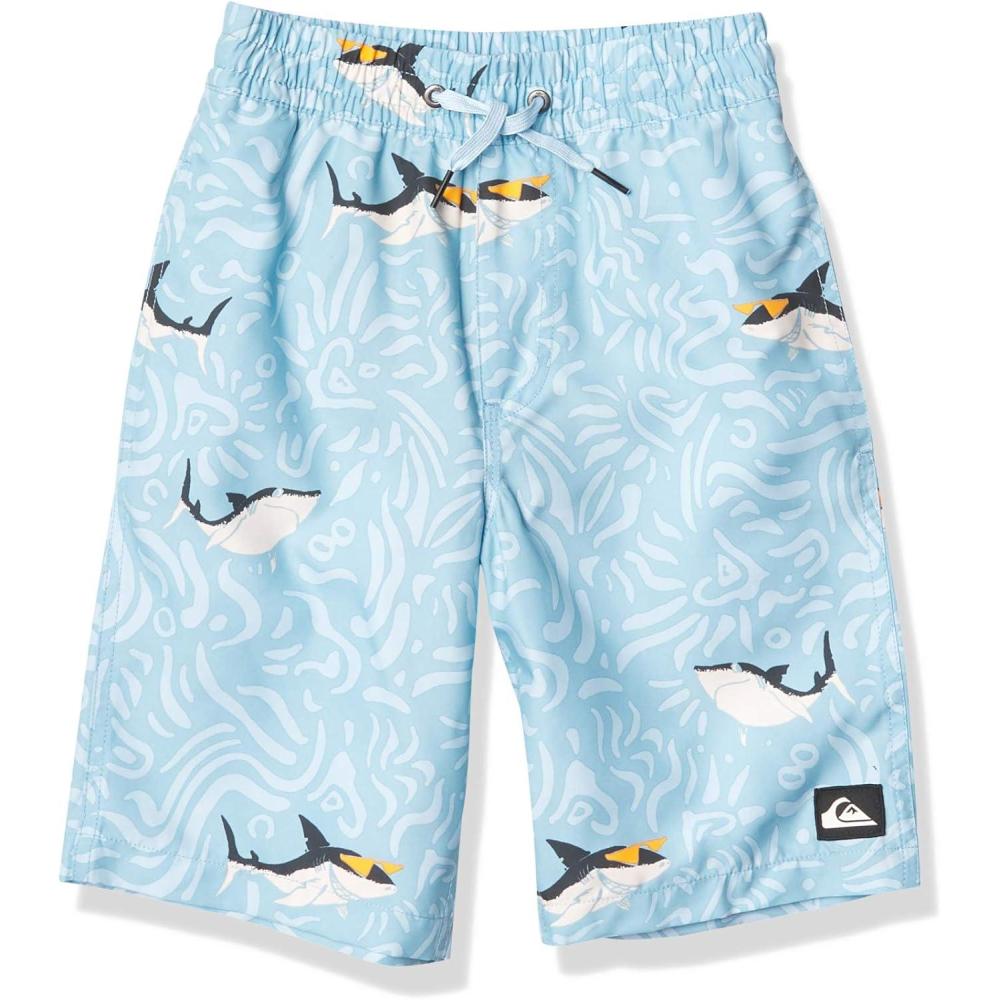 image:imageQuiksilver Boys Sharky 14 Volley Swim Trunk BoardshortAiry Blue Sharky Volley Boy 14