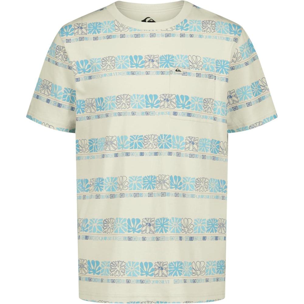 image:imageQuiksilver Boys Short Sleeve Striped TShirt Soft amp Comfortable Regular FitBone White