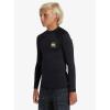 Quiksilver Boys (Age 8-16) Hawaii Badge Long Sleeve Surf Shirt(Black)