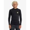 Quiksilver Boys (Age 8-16) Hawaii Badge Long Sleeve Surf Shirt(Black)