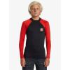 Quiksilver Boys (Age 8-16) Hawaii Badge Long Sleeve Surf Shirt(High Risk Red)