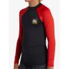 Quiksilver Boys (Age 8-16) Hawaii Badge Long Sleeve Surf Shirt(High Risk Red)