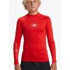 Quiksilver Boys (Age 8-16) Saturn UV Long Sleeve Surf Shirt(High Risk Red)