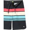 Quiksilver Boys Everyday Stripe 17 Boardshort Swim Trunk(Black 241)