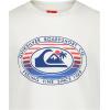 Quiksilver Boys Short Sleeve Screen Print Graphic T-Shirt, Soft & Comfortable, Regular Fit(Egret Oval Stamp)