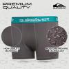 Quiksilver Boys Underwear 4 Pack Boxer Briefs for Boys 6-18 Durable Stretch Breathable Moisture Wicking(Grey black mint Floral green/Black)
