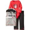 Quiksilver Baby Boys’ Gray Sleeveless Hooded Vest with Body and Pants(Gray)