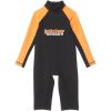 Quiksilver Boys (Age 2-7) Everyday Heat Long Sleeve One Piece Rashguard(Black)
