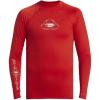 Quiksilver Boys (Age 8-16) Saturn UV Long Sleeve Surf Shirt(High Risk Red)