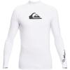Quiksilver Boys Long Sleeve Rashguard Surf Shirt with UPF 50+ Sun Protection(White (Ages 2-7))