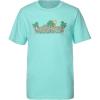 Quiksilver Boys Short Sleeve Screen Print Graphic T-Shirt, Soft & Comfortable, Regular Fit(Aqua Sky Palm)