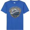 Quiksilver Boys Short Sleeve Screen Print Graphic T-Shirt, Soft & Comfortable, Regular Fit(Nebulas Blue Wave)