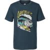 Quiksilver Boys Short Sleeve Screen Print Graphic T-Shirt, Soft & Comfortable, Regular Fit(Orion Heather Shark)