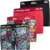 Quiksilver Boys Underwear 4 Pack Boxer Briefs for Boys 6-18 Durable Stretch Breathable Moisture Wicking(Red Floral  Red  Black  Asst)