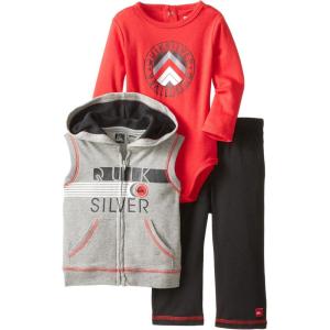 Quiksilver Baby Boys’ Gray Sleeveless Hooded Vest with Body and Pants(Gray)