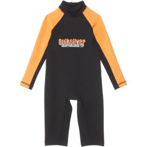Quiksilver Boys (Age 2-7) Everyday Heat Long Sleeve One Piece Rashguard(Black)