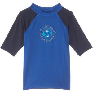 Quiksilver Boys (Age 2-7) Everyday Short Sleeve UV Rashguard(Navy/Blue)