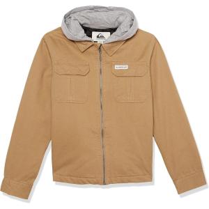 Quiksilver Boy’s New Aitor Jacket Youth Zip Hoodie(Tannin)