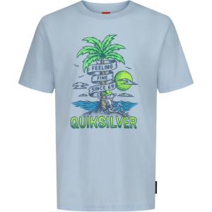 Quiksilver Boys Short Sleeve Screen Print Graphic T-Shirt, Soft & Comfortable, Regular Fit(Skeleton Chillin)