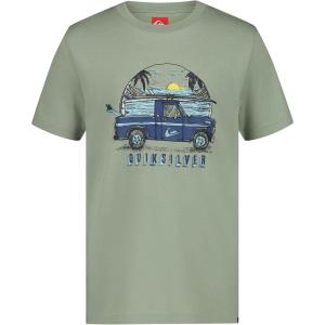 Quiksilver Boys Short Sleeve Screen Print Graphic T-Shirt, Soft & Comfortable, Regular Fit(Truck Lily Pad)