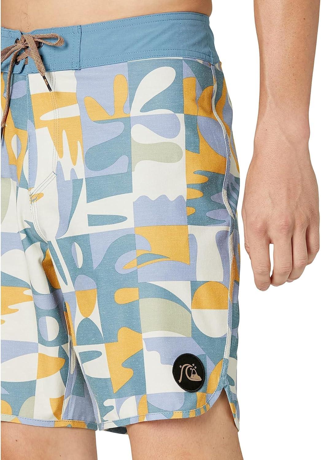 image:imageQuiksilver Mens Standard Hempstretch Scallop 19 Boardshort Swim Trunk Bathing SuitAshley Blue