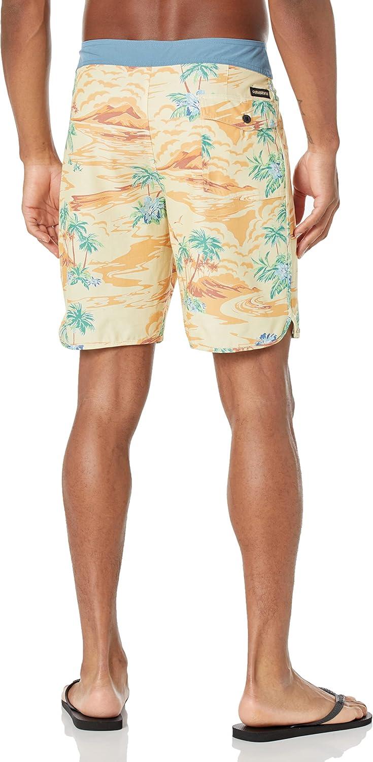 image:imageQuiksilver Mens Standard Hempstretch Scallop 19 Boardshort Swim Trunk Bathing SuitGolden Rod