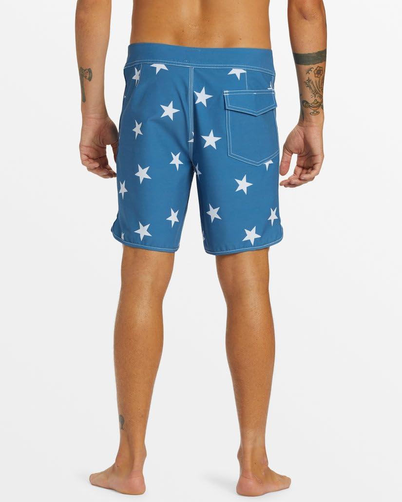 image:imageQuiksilver Mens Standard Original Scallop Jester 18 Boardshorts Swim TrunkStar Sapphire