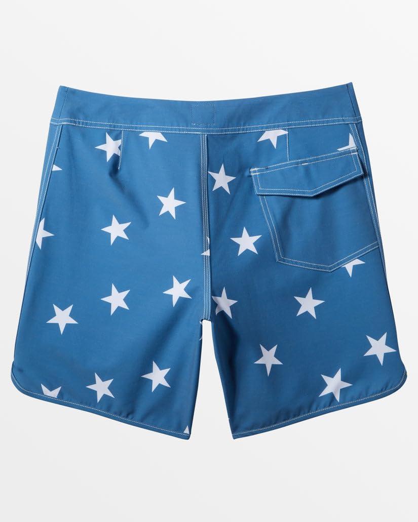 image:imageQuiksilver Mens Standard Original Scallop Jester 18 Boardshorts Swim TrunkStar Sapphire