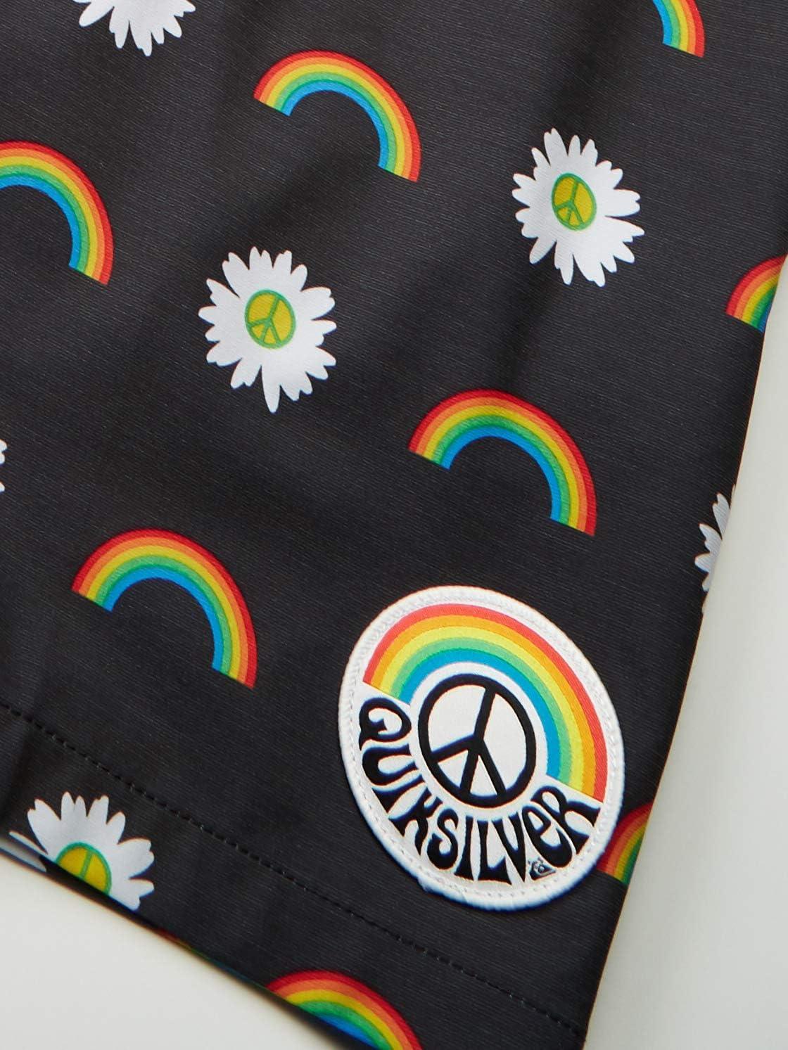 image:imageQuiksilver Mens Standard Peace in The Jungle Volley 17 Boardshort Swim TrunkBlack New World Order