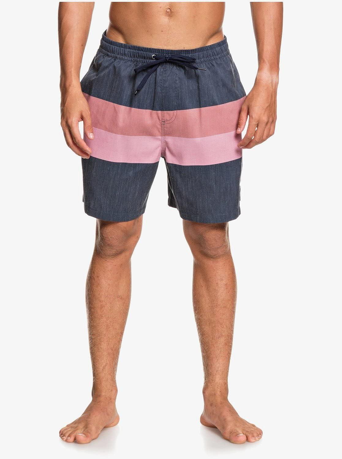 image:imageQuiksilver Mens Standard Seasons Volley 17 Boardshort Swim TrunkMajolica Blue