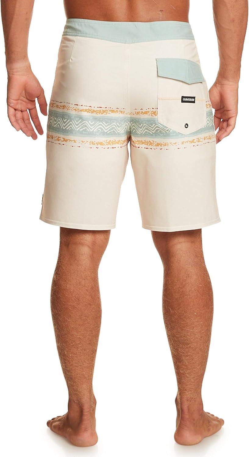 image:imageQuiksilver Mens Standard Surfsilk Mesa Strip 19 Boardshort Swim TrunkBirch 233