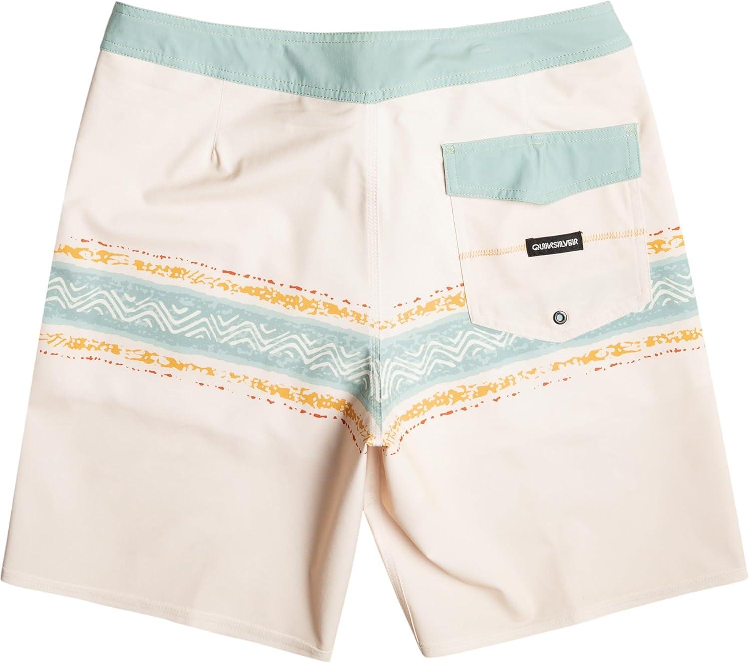 image:imageQuiksilver Mens Standard Surfsilk Mesa Strip 19 Boardshort Swim TrunkBirch 233