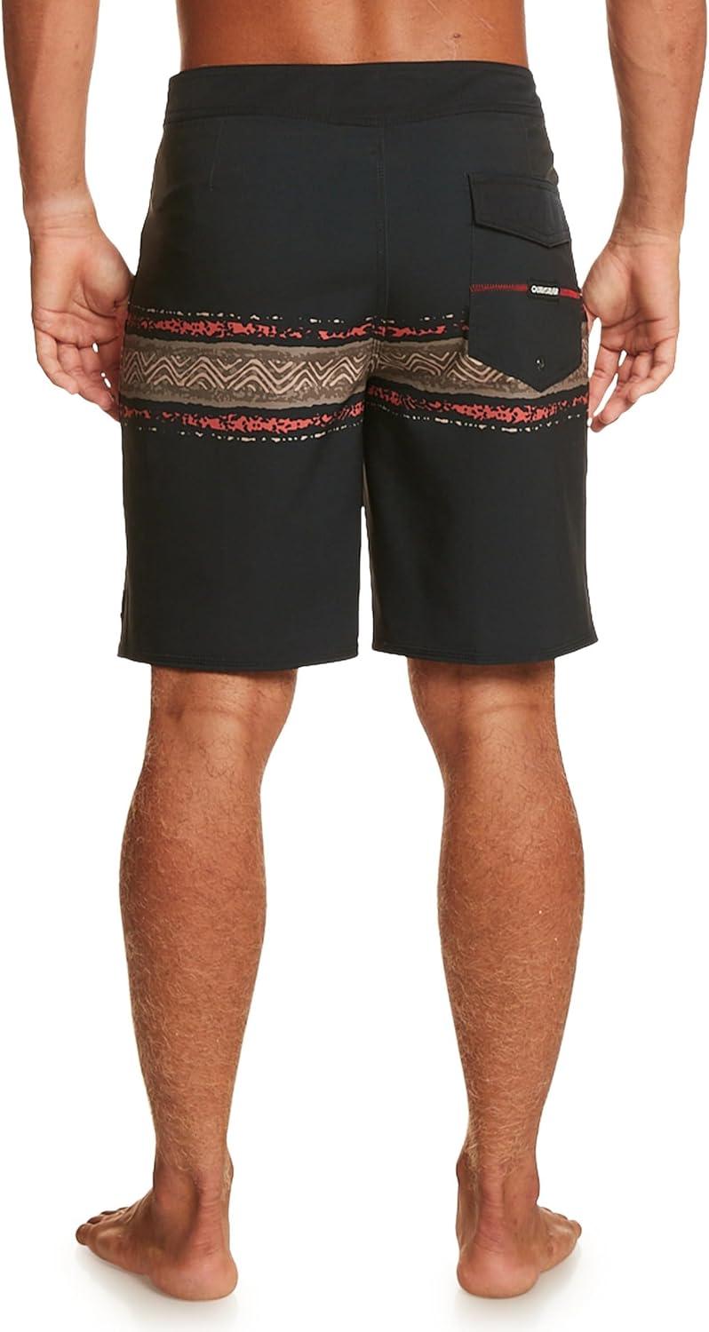 image:imageQuiksilver Mens Standard Surfsilk Mesa Strip 19 Boardshort Swim TrunkBlack 233