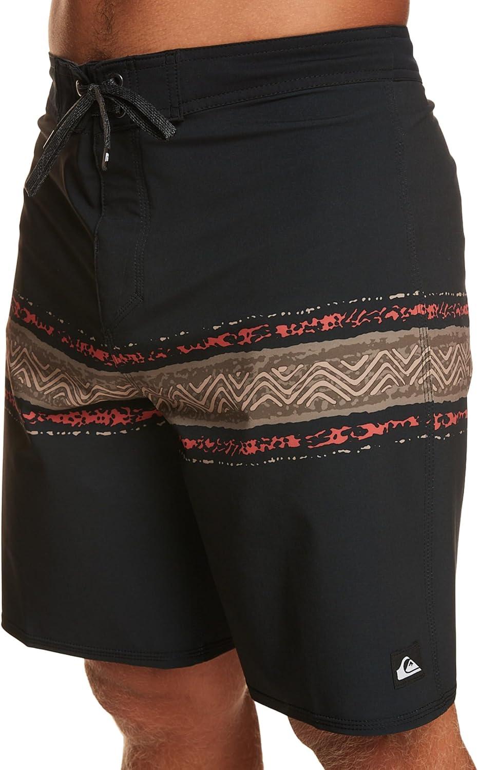 image:imageQuiksilver Mens Standard Surfsilk Mesa Strip 19 Boardshort Swim TrunkBlack 233