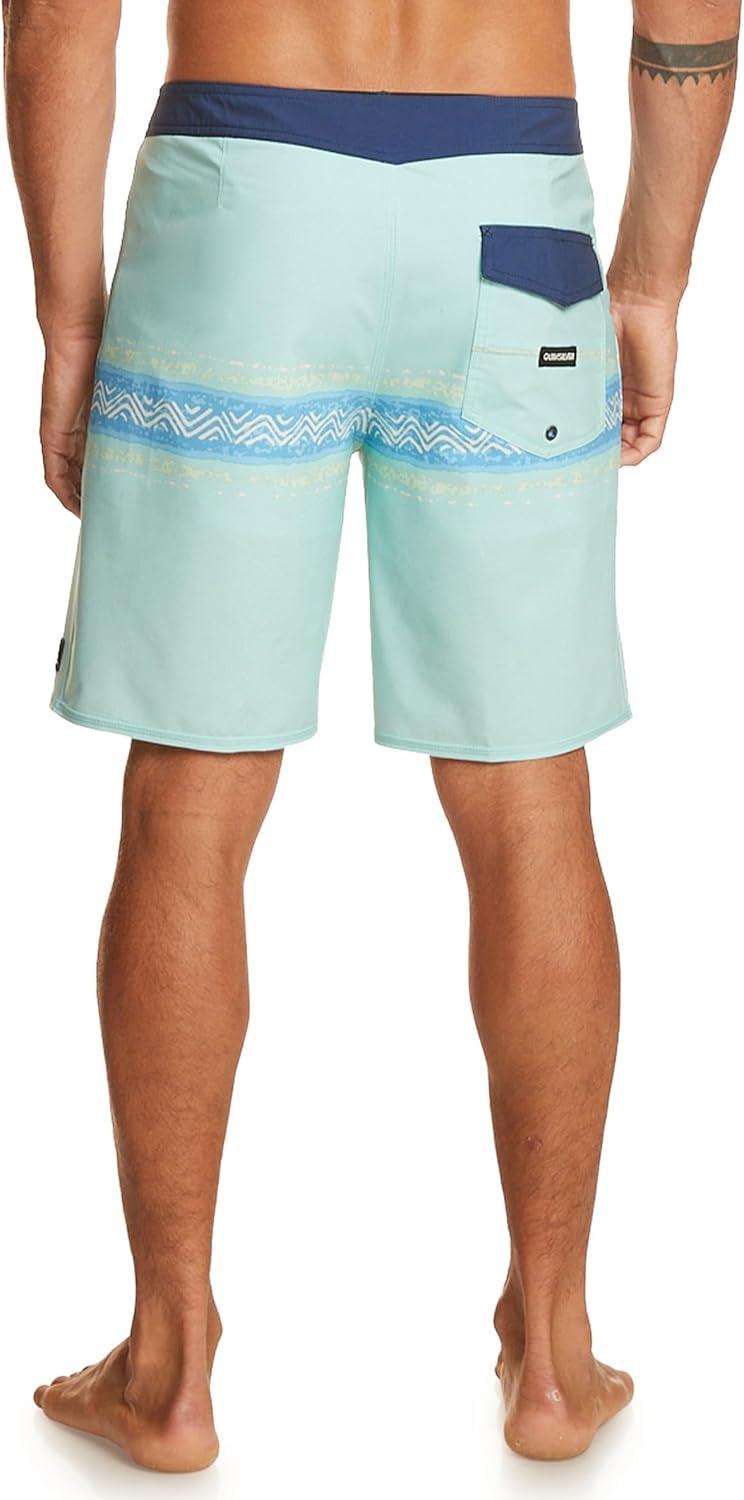 image:imageQuiksilver Mens Standard Surfsilk Mesa Strip 19 Boardshort Swim TrunkPastel Turquoise 233