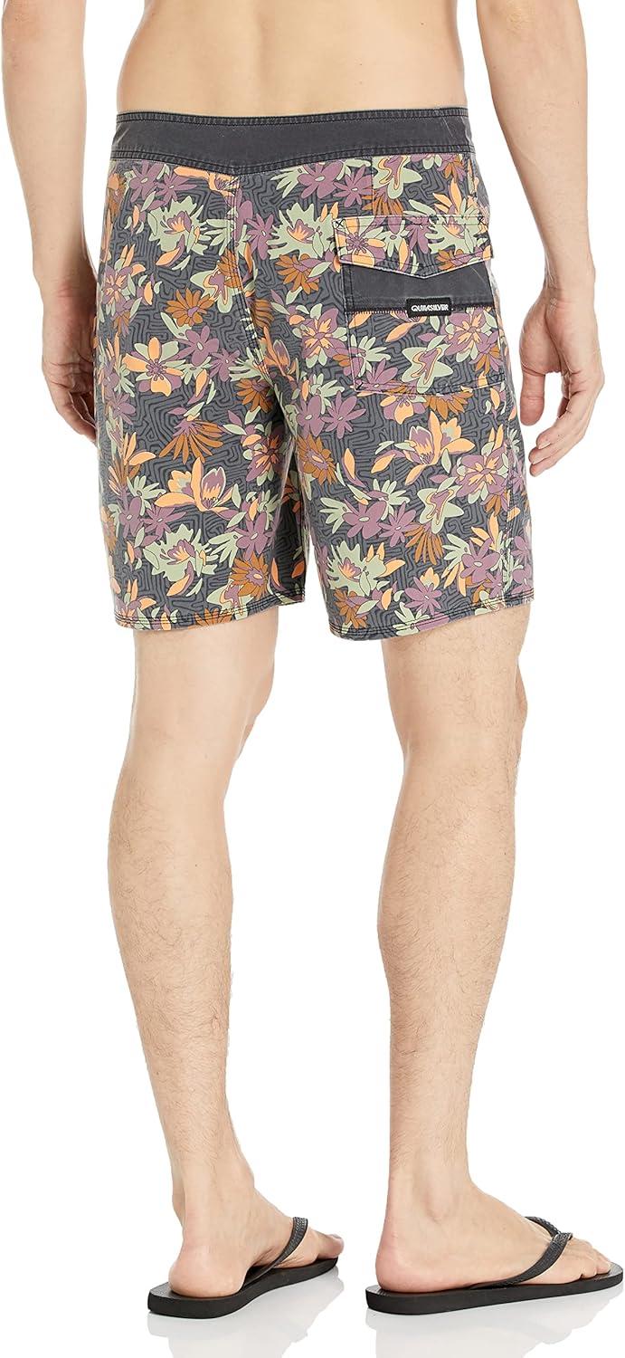 image:imageQuiksilver Mens Surfsilk Washed 18 Boardshort Swim Trunk Bathing SuitIron Gate