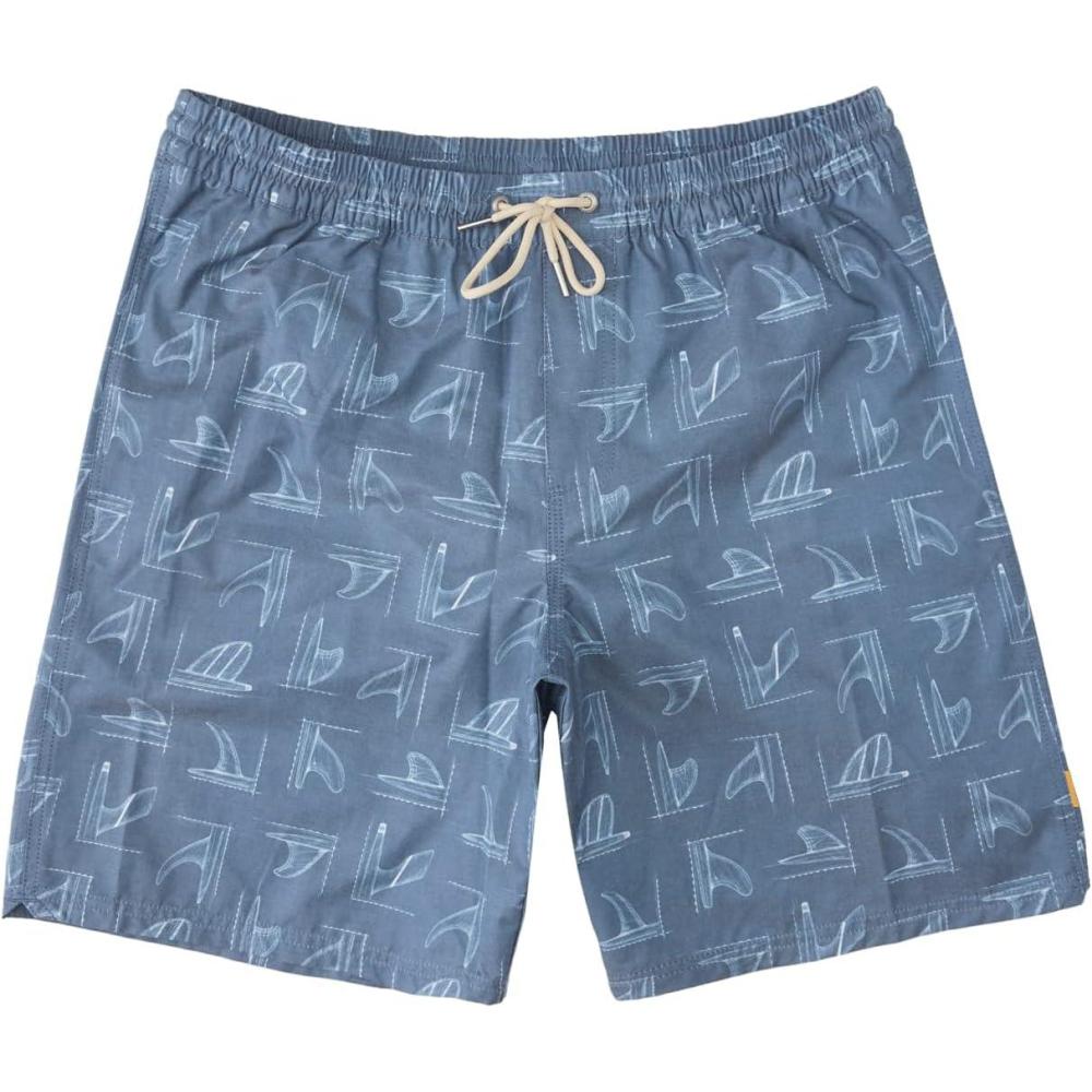 image:imageQuiksilver Mens Deck Stripe Volley Volley Swim Trunk Bathing SuitFin PartyEnsign Blue